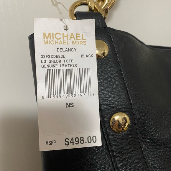 Michael Kors Black Leather Shoulder Bag - Picture 3 of 3